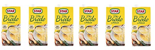 6 x Star Brodo Pollo Broth flüssiges Huhn Fertigmahlzeiten 1 l von Star