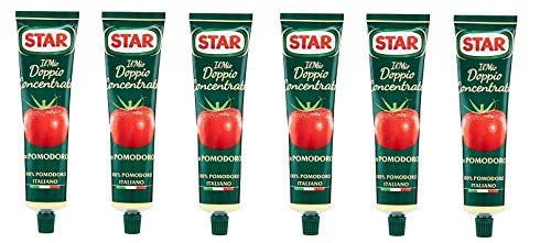 6x Star Il Mio Doppio Concentrato doppeltes Tomatenkonzentrat 100% italienische Tomate 135g Aluminiumrohr von Star