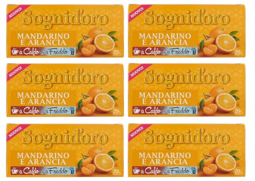 6x Star Sognid'oro Infusi alla Frutta Mandarino e Arancia Fruchtaufgüsse Geschmack Mandarine und Orange Packung mit 20 Filtern 6x Star Sognid'oro Infusi alla Frutta Mandarino e Arancia Fruchtaufgüsse Geschmack Mandarine und Orange Packung mit 20 Filtern von Star