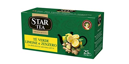 6x Star The Limone tè tea green box Tee 25 beutel 42,5g Ingwer und Zitronentee von Star