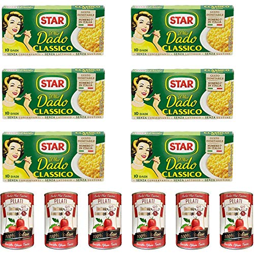 6x Star classico dado brodo Suppenwürfel Brühe klassisch reich an Geschmack 10 pz + Italian Gourmet 100% italienische geschälte Tomaten dosen 6x 400g 6x Star classico dado brodo Suppenwürfel Brühe klassisch reich an Geschmack 10 pz + Italian Gourmet 100% italienische geschälte Tomaten dosen 6x 400g von Star
