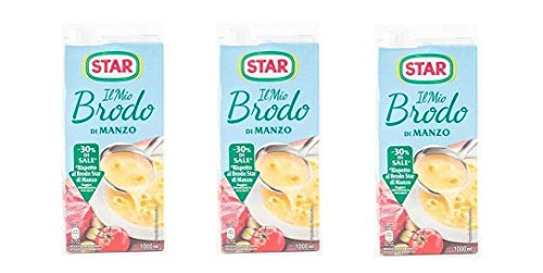 Star Brodo Manzo Broth Flüssige Rinderbrühe, 1 l, 30 % Salz von Star