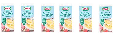 Star Brodo Manzo Broth Flüssiges Rind Fertiggerichten, 1 l, 30 % Salz, 6 Stück von Star