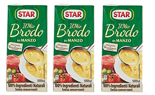 Star Brodo Manzo Broth Flüssiges Rindfleisch, 1 l, 3 Stück von Star