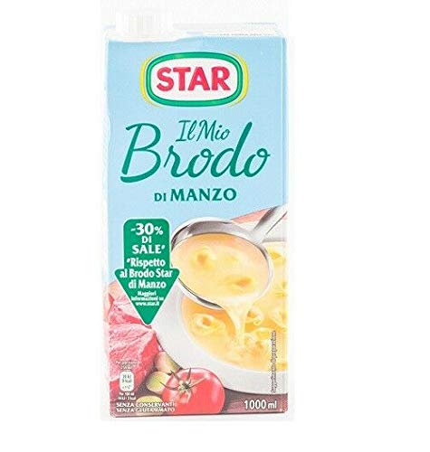 Star Brodo Manzo Broth Flüssiges Rindfleisch Fertiggerichte 1 l -30% Salz Star Brodo Manzo Broth Flüssiges Rindfleisch Fertiggerichte 1 l -30% Salz von Star