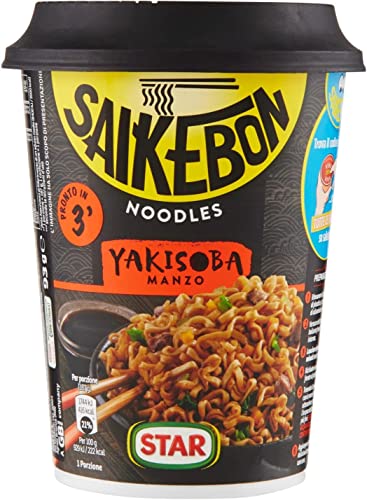 Star Saikebon Noodles Yakisoba Manzo Japanisches Gericht Bestehend aus Nudeln, Fleisch und Gemüse 93g von Star