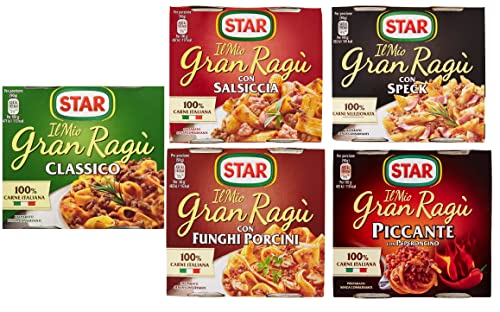 Testpaket Star ragù sughi pronti Fertige Saucen 5x(2x180g) 100% Italienisch von Star