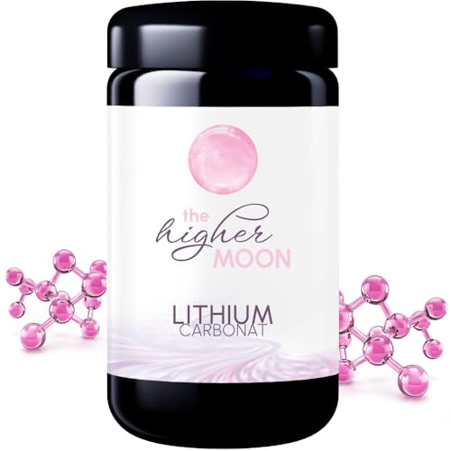 The higher MOON LithiumCarbonat 250g im Violettglas | Pharmaqualität | mindestens 99% rein | frei von Schwermetallen | Laborgeprüft und abgefüllt in Deutschland von StarRider Elements