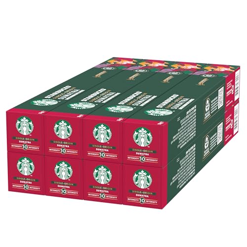 STARBUCKS Single-Origin Sumatra by Nespresso, Dunkle Röstung, Kaffeekapseln 8 x 10 (80 Kapseln) von STARBUCKS