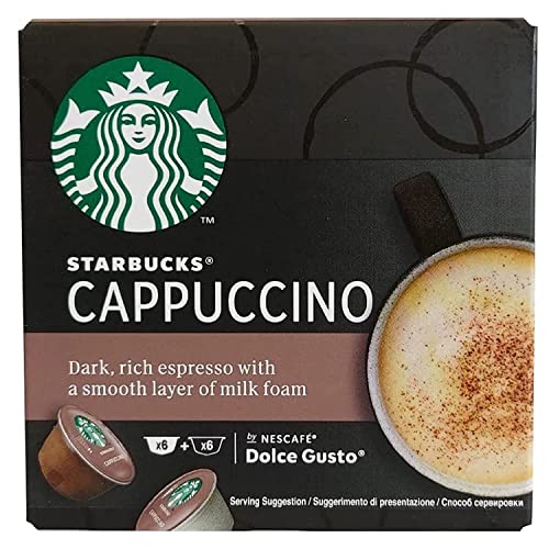 Starbucks Dolce Gusto Kompatible Kapseln (Cappuccino, 36 Kapseln (18 Kaffee + 18 Milch)) von STARBUCKS