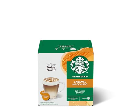 Starbucks Dolce Gusto Kompatible Kapseln (Caramel Machiato, 12 Kapseln (6 Kaffee + 6 Milch)) von STARBUCKS