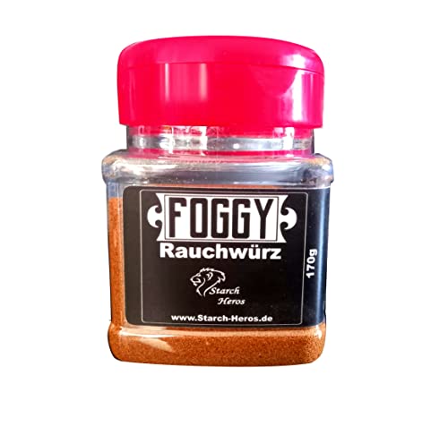 Foggy Rauchgewürz, Rauchsalz, Rauchwürze in praktischer Streudose von Starch Heros, 170 gr von Starch Heros