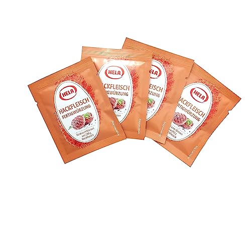 Hackfleisch Gewürz | Hela Petty Packs 4 Beutel für 1kg Fleisch von Starch Heros