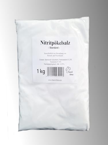 Pökelsalz Standard 1kg | Besonderer Geschmack | Nitritpökelsalz | Ideal für alle Koch-, Rauch- und Rohpökelwaren… von Starch Heros