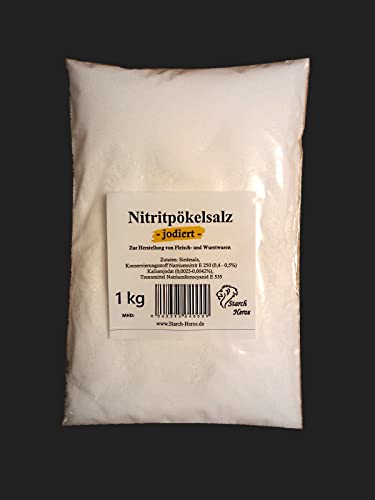 Pökelsalz jodiert | Nitritpökelsalz mit Jod | zum Fleisch Jodieren und Pökeln | 1kg von Starch Heros