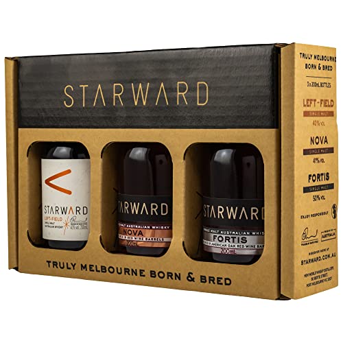 Starward I Tasting Pack I Left Field I Nova I Fortis I 3 x 200ml I Australischer Whisky I Whisky für jeden Geschmack von Starward