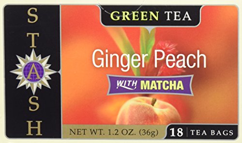 Stash Tea Company, Premium, Ginger Peach Grüner Tee mit Matcha, 18 Teebeutel, 1,2 Unzen (36 g) von Stash Tea Company