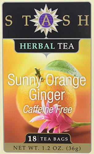 Stash Tea - Erstklassiger koffeinfreier sonniger orange Ingwer-Tee - 18 Teebeutel von Stash Tea