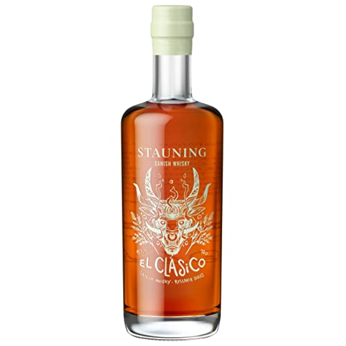 Stauning El Clasico - Rye Whisky - Dänischer Whiskey - Vermouth Fass Finish - Bodenvermälztes Getreide - Direkt befeuert in kleinen Pot-Stills destilliert - 45,7% Vol. - 1 x 0,7l von Stauning