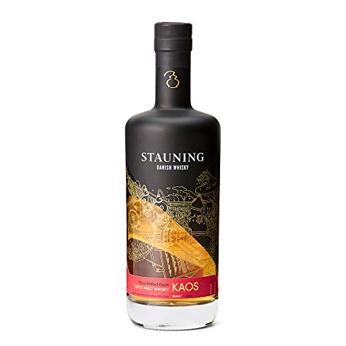 Stauning KAOS Triple Malt Whisky - Dänischer Whisky - Bodenvermälztes Getreide - Direkt befeuert in kleinen Pot-Stills destilliert - 3 Jahre - 46% Vol. - 1 x 0,7 L von Stauning