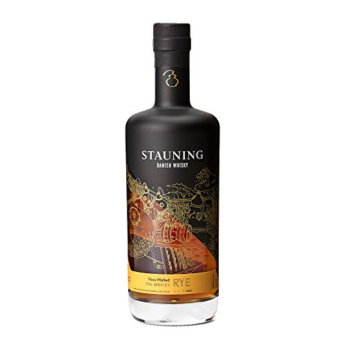 Stauning Rye Whisky - Dänischer Whisky - Bodenvermälztes Getreide - Direkt befeuert in kleinen Pot-Stills destilliert - 3 Jahre - 48% Vol. - 1 x 0,7 L von Stauning