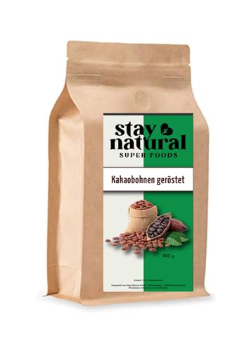Geröstete Kakaobohnen 600g – Premium Qualität – 100% Natürliche Kakaobohnen, Ohne Zusätze – Ideal für Smoothies, Müsli, Backen und Snacks – Glutenfrei & Vegan – Reich an Antioxidantien und Ballaststof Geröstete Kakaobohnen 600g – Premium Qualität – 100% Natürliche Kakaobohnen, Ohne Zusätze – Ideal für Smoothies, Müsli, Backen und Snacks – Glutenfrei & Vegan – Reich an Antioxidantien und Ballaststof von Stay Natural
