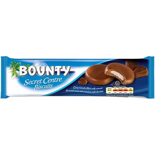 Bounty Secret Centre Biscuits 132g | Kekse mit Kokosnuss und Schokoladenüberzug inkl. Steam-Time ThankYou von Steam-Time