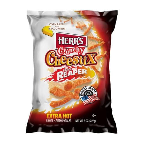 Herr´s Crunchy Cheestix Carolina Reaper Flips Chips 227g inkl. Steam-Time ThankYou von Steam-Time