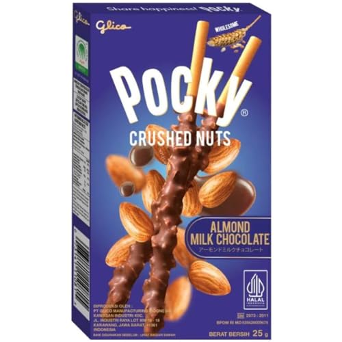 Pocky Crushed Nuts Almond 25g | Keksstangen mit mit Mandelschokolade inkl. Steam-Time ThankYou von Steam-Time