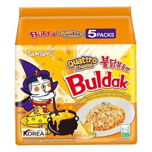 Samyang Buldak Quatro Cheese Bag inkl. Steam-Time ThankYou Gewicht 5x145g von Steam-Time