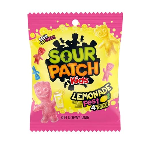 Sour Patch Kids Lemonade Fest 102g | Saure Fruchtgummifiguren mit zitronigen Geschmacksrichtungen inkl. Steam-Time ThankYou von Steam-Time