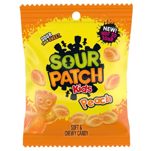 Sour Patch Kids Peach 101g | Saure Fruchtgummifiguren mit Pfirsichgeschmack inkl. Steam-Time ThankYou von Steam-Time