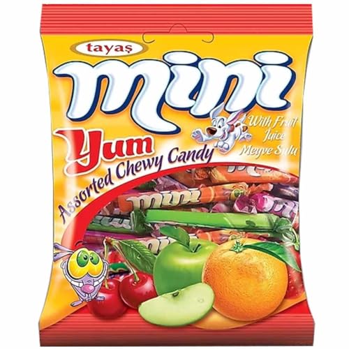 Tayas Damla Mini Yum Fruit Chewy Candy 170g | Fruchtgummifiguren mit fruchtigen Geschmacksrichtungen inkl. Steam-Time ThankYou von Steam-Time