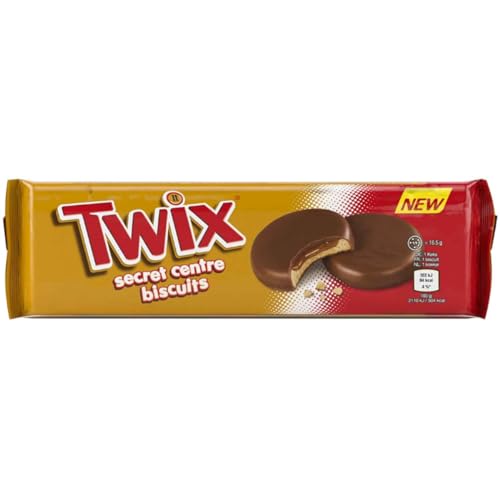 Twix Secret Centre Biscuits 132g | Kekse mit Karamell und Schokoladenüberzug inkl. Steam-Time ThankYou von Steam-Time
