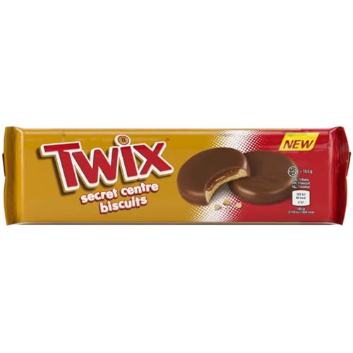 Twix Secret Centre Biscuits 132g | Kekse mit Karamell und Schokoladenüberzug inkl. Steam-Time ThankYou von Steam-Time