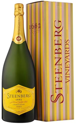 Steenberg 1682 Chardonnay Cap Classique n/v Magnum | Schaumwein aus Südafrika in Geschenkverpackung (1.5l) | Halbtrocken | Geschenkidee von Steenberg Vineyards