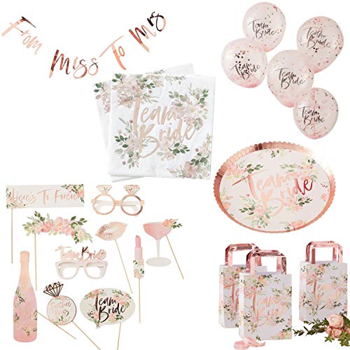 Ginger Ray Floral Hen Party Bridal Shower Party Pack - 8 guests von Stef's