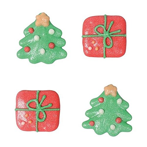 Christmas Tree and Present Sugar Toppers - 20 Pack von Stef Chef