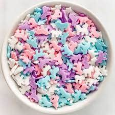 Pastellfarbene Einhorn-Kuchenstreusel, 50 g Pastellfarbene Einhorn-Kuchenstreusel, 50 g von Stef's