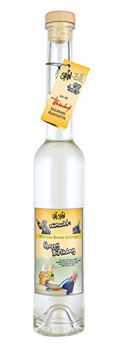 Stein-Zeit - Uli Stein wünscht:"Happy Birthday" - 200ml Williams-Birnen-Schnaps 36% vol. von Stein-Zeit