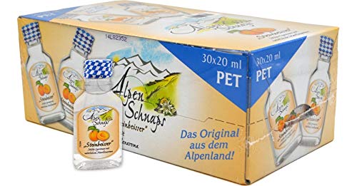 Alpenschnaps Steinbeisser Marille PET 30x0,02l Miniaturen - Spirituose aus Österreich von SteinBEISSER