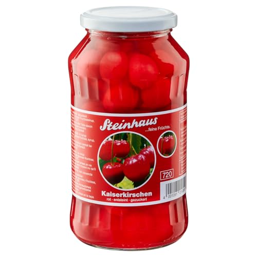 Steinhaus Kaiserkirschen Sauerkirschen im Glas rot entsteint 720ml Steinhaus Kaiserkirschen Sauerkirschen im Glas rot entsteint 720ml von Steinhaus