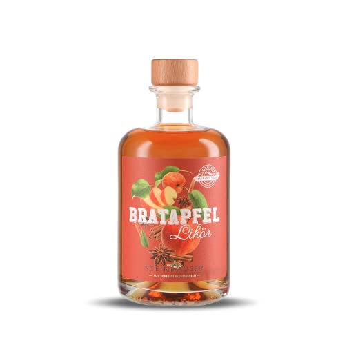 Bratapfel Likör 500ml fruchtig - Bratapfellikör 20,0% Vol. mild - Winterlikör & Weihnachtslikör würzig - leckerer Winterapfel Liqueur - frischer Apfelkuchenlikör 0,5l - Premium Liköre von Steinhauser von Steinhauser