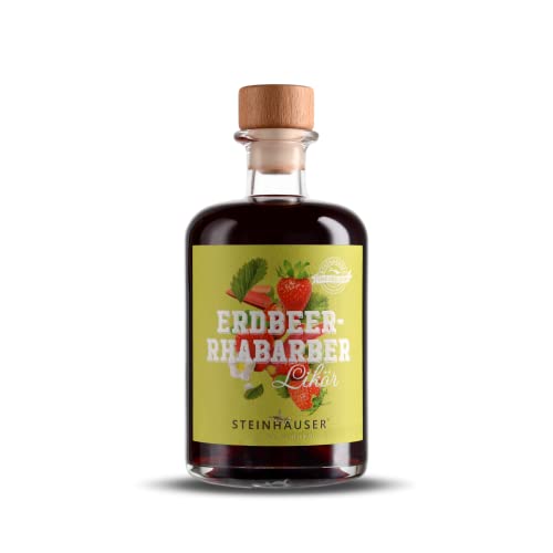 Steinhauser Erdbeer-Rhabarber Likör 500ml 18% Vol. | Sommerklassiker | fruchtig frisch nach Erdbeer und Rhabarber von Steinhauser