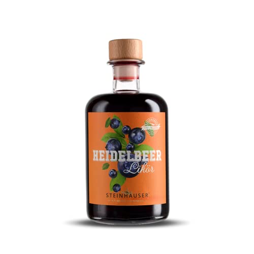 Steinhauser Heidelbeer Likör 500ml | Fruchtlikör vom Bodensee | fein und fruchtig im Geschmack von Steinhauser
