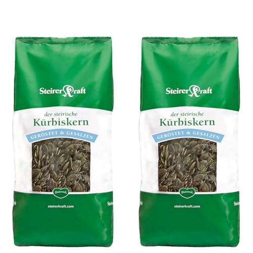 Steirische Kürbiskerne geröstet & gesalzen (1000 g) (Packung mit 2) von Steirerkraft