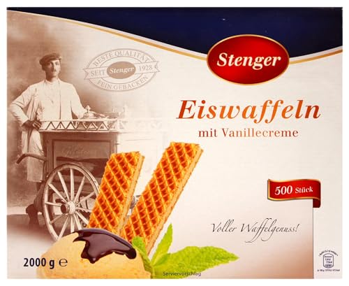 Stenger Eiswaffeln mit Vanillecreme, 6er Pack (6 x 2 kg) von Stenger