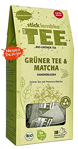 Stick Lembke Bio Tee Grüntee & Matcha, 18 x 1,75g, 1 Tee Beutel Stick Lembke Bio Tee Grüntee & Matcha, 18 x 1,75g, 1 Tee Beutel von Stick & Lembke