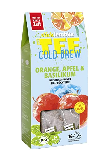 Cold Brew Bio-Früchtetee mit Bio-Apfel, Bio-Orangenschale und Bio-Basilikum -16 x 2 g von Stick & Lembke