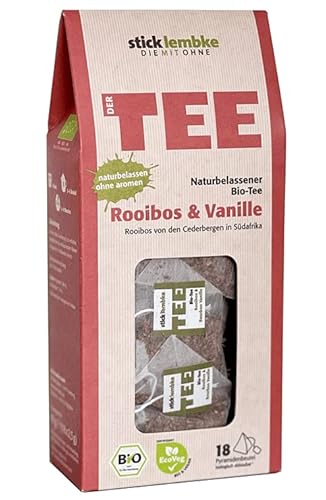 Stick Lembke Rooibos Tee mit Vanille, 18 x 2,5g, Bio Stick Lembke Rooibos Tee mit Vanille, 18 x 2,5g, Bio von Stick & Lembke